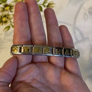 Vintage Silver Name Bracelet